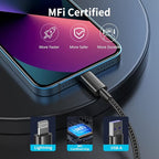 5Pack for iPhone Charger Cable 3ft Lightning to USB Cables Fast for iPhone Charging Cord [Apple MFi Certified] Nylon Braided for iPhone 14/13/12/11 Pro/X/Xs Max/XR/8 Plus/7/6/5/SE,for IPad, 3 Foot