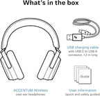 Sennheiser ACCENTUM Wireless Bluetooth Headphones Noise Cancelling - Up to 50HR Playtime, Hybrid Noise Cancelling (ANC), All-Day Comfort, Bluetooth Over Ear Headphones for School, Traveling, Black