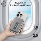 SIXTHGU Portable Charger, for Magsafe Power Bank with Foldable Alloy-Stand, 10000mAh Magnetic Battery Pack with 22.5W Fast Charging for iPhone 17/16/15/14/13/12 Series