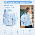 MOONBABY Girls Backpack, Kids Backpack for Girls, School bag for Primary Elementary Teenage, Middle School Students Bookbag