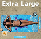 Widdonen Microfiber Lightweight Beach Towel Sand Free Quick Dry Absorbent Thin Compact Towels for Swimming Pool Camping Beach Accessories Large Easy Pack Travel Things for Vacation Essentials Gift