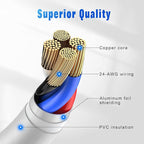 iPhone Charger 5Pack 6FT MFi Certified Lightning Cable Fast Charging Cords Apple Charger Compatible with iPhone 14 13 12 11 XS XR X Pro Max Mini 8 7 6S 6 Plus 5S SE iPad iPod AirPods