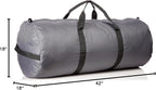 175L Extreme Duffel Bag, Heavy-Duty Gear Bag, 1050D Tuff Cloth, Diamond Ripstop, Reinforced Stitching - Grey (18” x 42")