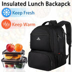 MATEIN Lunch Backpack for Men, 17 Inch Insulated Cooler Backpack with Lunch Compartment, Water Resistant Laptop Back Pack Computer Meal Prep Backpacks Mens Gifts Work Picnic College Travel