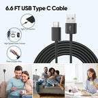Android Phone Charger, Samsung Charger Fast Charging Cord with 6.6ft Type C Cable for Samsung Galaxy S26/S25/S24/S24Ultra/S23/S23 Ultra/S22/S21/S20/S20+/S10/S10+/S10e/S9/S9+/S8/Note 8/9/10/20