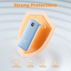 TESSAN Portable Charger with Built in Cables, 10000mAh Power Bank Fast Charging with Foldable AC Plug, PD20W Compact Battery Pack Travel Essentials for iPhone 17/16 Series, Samsung, Tablets, Blue
