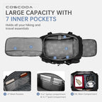 Tactical Gym Bags for Men, Carry On Luggage 22x14x9 Airline Approved, 3 in 1 Duffle Bag with Shoe Compartment,Travel Backpack Weekender Overnight Range Bag for Workout Football, Black