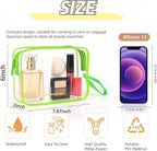 Icramsy Clear Makeup Bag,2 Pack TSA Approved Toiletry Bag Travel Toiletry Bag Hanging Makeup Cosmetic bag for Women Men (Green)