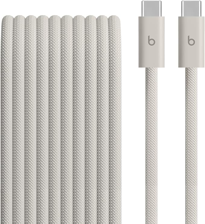 Beats 240W USB-C to USB-C Braided Cable, Fast Charging, Durable/Tangle Free, Compatible with Apple and Android Devices (3 m/10 ft) – Surge Stone