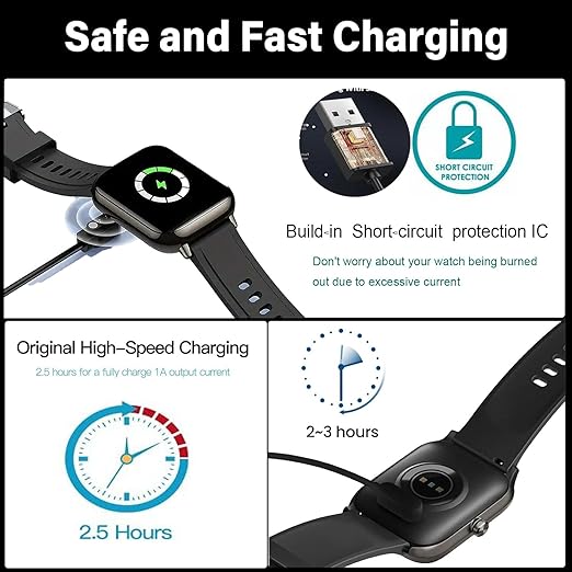 Smart Watch Charger, 3-Pack [2.5mm+2.8mm+4mm] for Veryfit, Da Fit, Gloryfit Magnetic Charging Cable, for 3 Types of smartwatches
