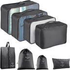 8 Set Packing Cubes for Suitcase, Packing Cubes for Carry on Suitcases, Luggage Organizer for Travel Essentials, Large Mesh Luggage Bag for Suitcases