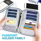 Passport Holder Family, Women Rfid Blocking Passport Wallet, Travel Essentials Premium Wallets, Waterproof Passport Holders Bag for Men Traveling, Travel Document Organizer Credit Cards Case