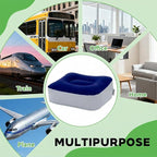 Inflatable Foot Rest for Airplane Travel, Portable Travel Foot Pillow for Office, Home Desk & Car, Adjustable Leg Rest for Economy Flight Comfort