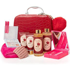 Mothers Day Gifts for Women Birthday Gifts for Women Teens Girls, Spa Gift Set Home Spa, 12 Pcs Rose Vanilla Bath Set, Self Care gifts Bag Makeup Cosmetic Bag, Spa Kit for Teenage Gift, Daughter Gift
