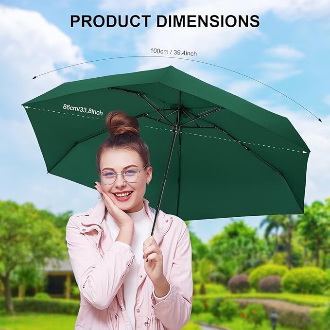 Compact Travel Umbrella with Case - Mini Umbrella for Purse, Small Lightweight &Tiny Design Perfect for Parasol Outdoor Sun&Rain Umbrellas