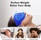 Sleep Eye Mask for Men Women, Weighted Sleeping Mask for Side Sleeper, Travel Blackout Night Blindfold Eye Shade Cover with Adjustable Strap (Sapphire)