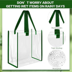 Eccliy 30 Pack 12x12x6 Inch Clear Tote Bag Stadium Approved Bulk Plastic Beach Tote Gift Bag with Handle for Gym Sports | 30 Pack, 12x12x6 Inch, Stadium Approved, Bulk, with Handle, Tote Gift Bag