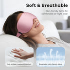 Weighted Eye Mask for Sleeping 2 Pack: Gentle Pressure Blackout Sleep Mask with 3D Contoured Cups, Zero Eye Pressure Sleep Mask for Lash Extensions, Memory Foam Travel Mask, Pink Purple