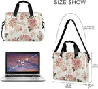 Beautiful Roses Vintage Floral Laptop Case, 15.6 inch Laptop Bag, Waterproof Laptop Sleeve, Protective Briefcase for Women Men