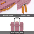 MOSISO 360 Protective Laptop Shoulder Bag,15-15.6 inch Computer Bags Compatible with MacBook Pro 16 inch, HP, Dell, Lenovo, Asus Notebook,Side Open Messenger Bag with 4 Zipper Pockets, Dusty Rose