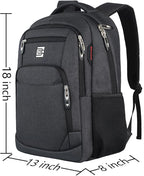 Volher Laptop Backpack,Business Travel Anti Theft Slim Durable Laptops Backpack,Water Resistant College Computer Bag for Women & Men Fits 15.6 Inch Laptop and Notebook - Black