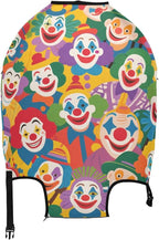 Colorful Cartoon Cute Clown Elastic Large Luggage Cover Washable Elastic Suitcase Covers Luggage Protector Fit 18-32 Inch Luggage, Colorful Cartoon Cute Clown, L 26-28 in, casual