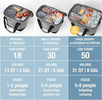 CleverMade Tahoe Collapsible Cooler Bag – Large Portable Cooler Bag for Travel, Foldable Insulated Cooler for Beach, Picnic & Tailgating, Holds Up to 50 Cans, Leakproof Soft Carry Cooler