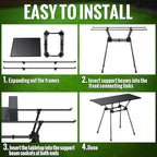 GARLLEN Folding Camping Table 176LBS Capacity, 4 Adjustable Height Roll-up Camping Table with Carrying Bag, Portable Aluminum Picnic Table for BBQ, Cooking, Outdoor, Tabletop 35" L x 16" W