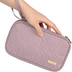 NISHEL Travel Cord Organizer Case, Double Layers Tech Electronic Bag, Essentials for Charger, Cable, Phone, Flash drive, Medium, Peach Pink