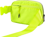 ODODOS Unisex Mini Belt Bag with Adjustable Strap Small Fanny Pack for Workout Running Traveling Hiking, Neon