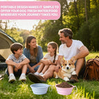 SLSON Collapsible Dog Bowl, 2Pack Macaron Color Pet Travel Bowls Silicone Foldable Water Feeder Dish for Small to Large Dogs Cat Walking Hiking Camping (Macaron Coral and Light Grey, Medium)