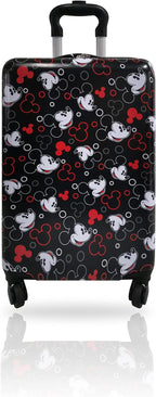 Fast Forward 20 Inches Mickey Mouse Suitcase For Kids - Hard Sided Tween Spinner Travel Trolley Kids Suitcase For Boys with Wheels