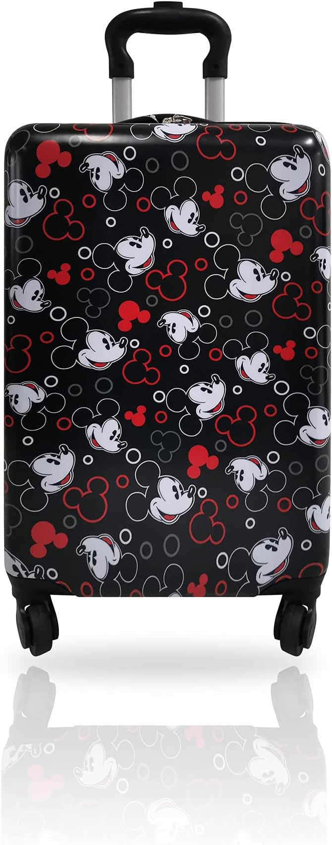 Fast Forward 20 Inches Mickey Mouse Suitcase For Kids - Hard Sided Tween Spinner Travel Trolley Kids Suitcase For Boys with Wheels
