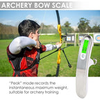 110lbs Archery Bow Scale for Draw Weight Digital Bow Scale with g/oz/kg/lb 4 Unit Conversions Luggage Scale for Traveling Bow Draw Weight Scale Recurve Bow Accessories