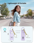 TECKNET Rechargeable Personal Safety Alarm for Women, 130dB Self Defense Keychain Alarm with SOS Strobe Light, Low Battery Notice, Personal Alarm Loud Siren Safety Keychain for Girls Kids Elderly