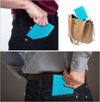 Passport Holder Cover Wallet Case RFID Blocking Leather Card Slot Travel Accessories Documents Organizer Protector for Women Men, Sky Blue