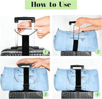 Multi Use Strong Adjustable Luggage Connector Straps for Suitcases,4 Pack Flexible Luggage Accessories Elastic Fastening Bag Strap (Black-4pcs)