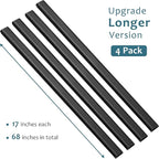 ZhiYo Wire Covers for 2 Cords, Cord Hider on Wall Mounted, 68in Cord Cover Kit, Cable Cover Paintable, Cable Concealer for Extension Cord/Ethernet Cable/Speaker Wire Hider, Black W0.7in H0.4in