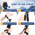 Lightweight Collapsible Trekking Poles for Hiking – 2 Pack Adjustable Hiking Poles, Aluminum Walking Sticks for Skiing, Nordic Walking, Retractable Walking Sticks for Seniors, Women, Men