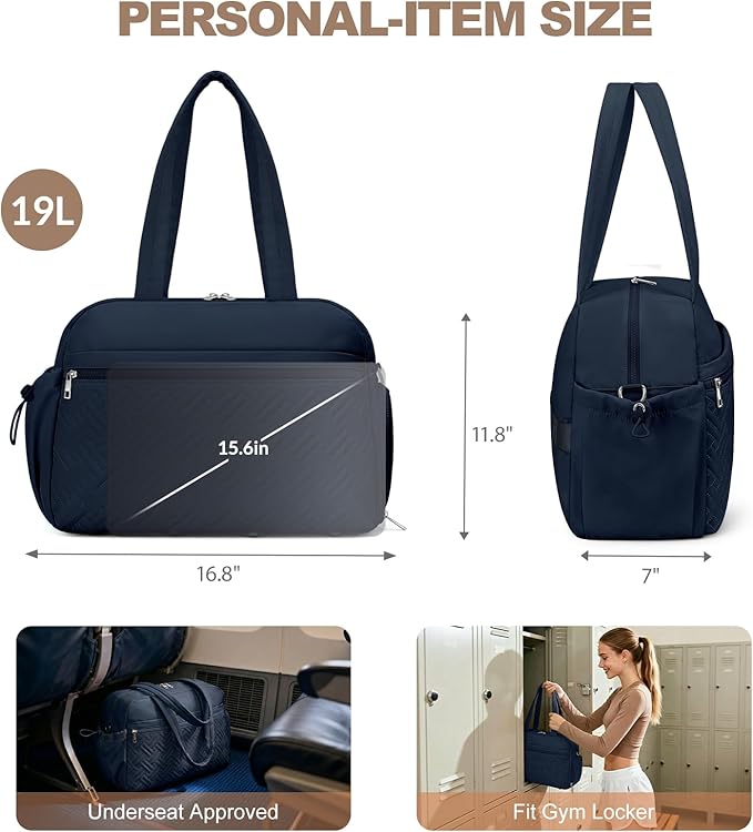 SYTRAH Gym Bag for Women, Lightweight Workout Duffle Bag with Shoe & Wet Separation for Gym, Yoga, Travel & Overnight, Stylish Sports Bag with Adjustable Shoulder Strap Blue
