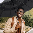 Umbrella Reverse Folding Umbrella Windproof Travel Umbrellas for Rain - Easy Auto Open Close, Durable & Compact Umbrella, Strong Fiberglass Frame, Waterproof Canopy - Backpack, Purse, Portable Umbrella for Travel