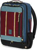 Topo Designs Global Travel Bag – 30L or 40L - Carry-On Compliant Most Airlines, Durable Travel Duffel Bag, Clam Shell Main Pocket, Laptop Sleeve, Backpack, Luggage (30L / Dark Denim/Burgundy)
