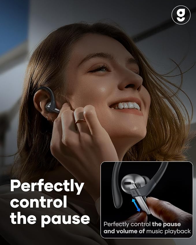 Gcioii Memory Titanium Alloy Ear Hooks for Samsung Galaxy Buds 3 Pro, Galaxy Buds 3 FE, Galaxy Buds 3 [Added Anti-Lost Lanyard], Anti-Slip Sports Accessories Ear Hooks, Comfortable Fit (Black)
