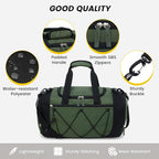 Vorspack Gym Bag for Men - 18 Inches Small Duffle Bag for Travel Lightweight Duffel Bag with Shoe Compartment Personal Item Travel Bag Weekender Bag for Travel Sports Gym - Green