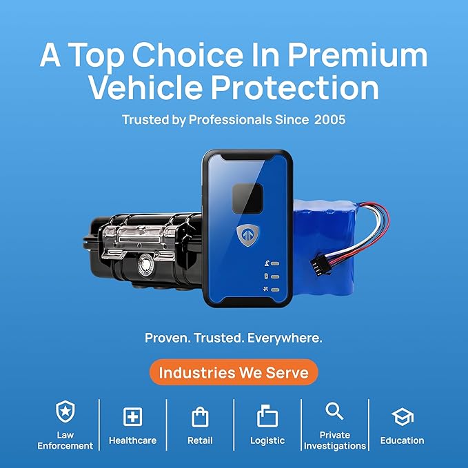 Brickhouse Security GPS Car Tracker - Hidden Tracker for Vehicles - Long Lasting Battery 140-Day LTE GPS Tracking Device for Vehicles with Magnetic Case & Extended Battery - Subscription Required