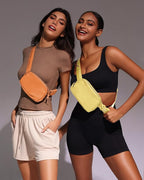 YOSHUYUKI Fanny Pack Cross Body Small Crossbody Bags for Women Men Trendy Nylon Waterproof Mini Purse Travel Running Belt Bag Lulu Dupes Bum Hip Chest Waist Pack Side Bag Must Have Dark Blue