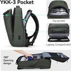 MARK RYDEN Business Backpack for Men, Waterproof High Tech Backpack with Sport Car Shape Design and USB Charging Port, Travel Laptop Backpack Fits 17.3 Inch Notebook