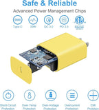 iPhone 17 16 15 Charger Fast Charging 3+3Pack Type C Charger USB C Chargers Block with 6FT Cable for iPhone Air/17/17 Plus/17 Pro/17 Pro Max/16/16 Plus/16 Pro/16 Pro Max/15/15 Pro Max/iPad Pro(Yellow)
