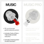 EARPEACE Music - Concert Ear Plugs - Earplugs for Noise Reduction up to 26dB - High Fidelity Ear Plugs for Concerts, Musicians and Live Events - Reusable Earplugs - Includes 3 Filter Sets and Case