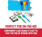 PlayMonster Spoons in a Case, Card Games for Kids - Spoons Game, Fun Family Games for Kids and Adults, Game Night, Travel Games, 3-6 Players, Ages 7+